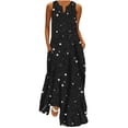 thumbnail image 2 of Lenago Robe de Maternité Grande Taille pour Femme Mode Aguichant Vintage à Col en V Sans Manches avec Poche Imprimée Robes de Plage pour Fête Robes d'Été de Plage en Liquidation, 2 of 5