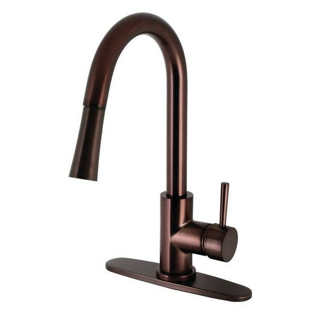 Kingston Brass LS8625DL Concord Single-Handle Pull-Down Kitchen Faucet, Oil Rubbed Bronze