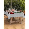 thumbnail image 2 of Outdoor Tablecloth with Umbrella Hole and Zipper, Red Truck Christmas Rectangle Table Cloth 60x102 Inch Waterproof Tablecloth, Xmas Tree Snowflake Grey Picnic Table Cover for Patio Camping, 2 of 7
