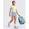 thumbnail image 2 of CRZ YOGA Girls Feathery-Fit Soft 2 in 1 Athletic Shorts Tennis Soccer Running Casual Liner Pockets Kids Teen, 2 of 5