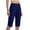 Blue, variant on Tqcoqu Womens Capri Pants High Waisted Straight Leg Yoga Leggings with Pockets Workout Summer Pants,Army Green,Women's S-XXXL