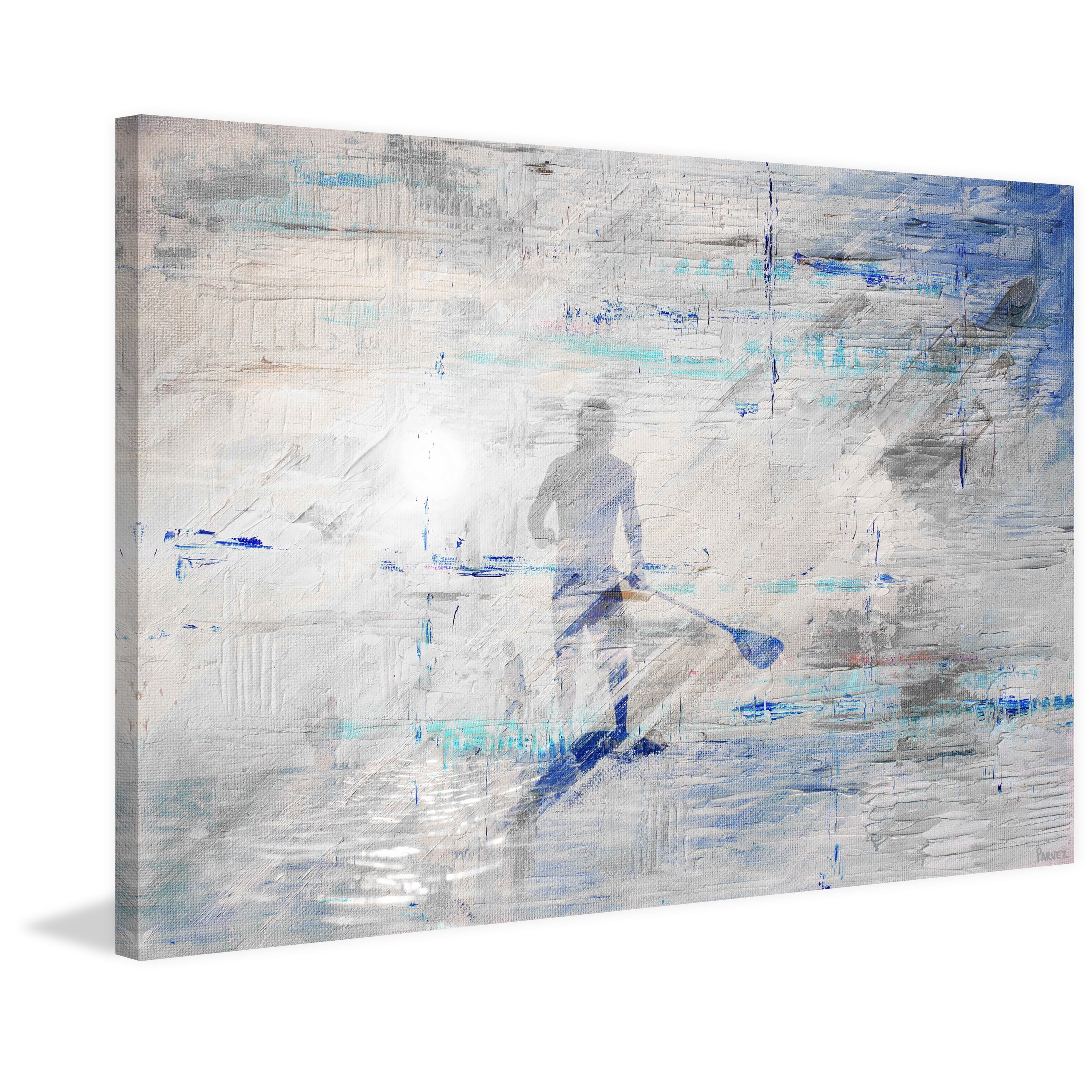 "Sunlight Paddling" Painting Print on Wrapped Canvas