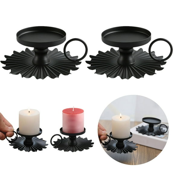 Safeglitz Retro Candle Holder Set of 2 – Elegant Candlestick Stands for Dining Room & Home DisplayVintage wrought iron aromatherapy candle holder