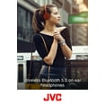 thumbnail image 6 of JVC HA-S23W Wireless Headphones - On Ear Bluetooth Headphones, Foldable Flat Design, 17-Hour Long Battery Life (Orange), 6 of 7
