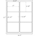 thumbnail image 2 of UTAH-3-1/3" x 4" Shipping Address Labels 300 Label Stickers Paper for Laser/Inkjet Printer 6 per Page Printable Mailing Labels, FBA Box Labels - Matte, 50 Sheets, 2 of 4