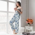 thumbnail image 5 of Salouo Vintage Floral Birds Print Women's Pajama Pants Casual Loose Sweatpants PJs Flowy Pants Drawstring Palazzo for Women Wide Leg Pants Lounge Pajama -Medium, 5 of 8