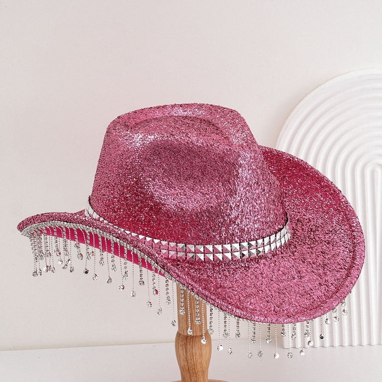 Uooqdmx Cowboy Hat, Fringe Cowboy Hat, Western Cowboy Hat  display picture 1