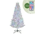 thumbnail image 2 of National Tree Company 7.5 ft Pre-Lit Crystal Pine Full Artificial Christmas Tree, 600 LED Lights, 1,314 Tips, Remote Control, 50+ Light Functions, Includes Stand, Silver, 2 of 8