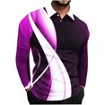 thumbnail image 2 of Suéteres de Manga Corta de los Hombres Top de Solapa / Camisa Diseño Deportivo Casual, Tela Suave Transpirable para el Uso Diario Al Aire Libre de Invierno, 2 of 6