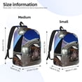 thumbnail image 3 of Honeii Astronaut in Outer Space Print Canvas College Laptop Backpack, Durable Rucksack Travel Notebook Bag School Backpack Book Bag for Men Women-Small, 3 of 7