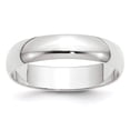 thumbnail image 5 of 10K White Gold 5mm Light Weight Half Round Band Ring Size 5.5, 5 of 7