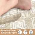 thumbnail image 6 of Cushioned Kitchen Floor Mats, Non Slip Kitchen Rugs Set of 2, Tan Anti-Fatigue Kitchen Mat Waterproof, Ergonomic Memory Foam Standing Mat for Bar,Office,Desk,Laundry, 6 of 6
