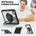 thumbnail image 4 of ELEHOLD Case for iPad Pro 11 2024, 15ft Drop Protection Shockproof Rugged Case with 360° Rotating Stand & Handle Grip &Shoulder Strap,Clear, 4 of 9