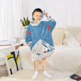 thumbnail image 6 of FORMRS Wearable Blanket Hoodie with Sleeves for Kids Cozy Flannel Sweatshirt, Snow Mountain, 6 of 7