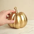 thumbnail image 7 of Halloween Pumpkin Decor Fall Pumpkin Decor Gold Accent Modern Indoor Statue for Home Table Shelf Mantel Halloween Thanksgiving 1 Pack, 7 of 7