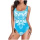thumbnail image 2 of Traje de baño de una pieza para mujer, conjunto de bikini para mujer, bikini de moda multicolor con estampado de patrón, espalda descubierta, traje de baño de una pieza para mujer, 2 of 6