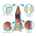 thumbnail image 4 of PicassoTiles UV-Activated Color Changing Rocket Set, Magnetic Construction Toy Kit, STEM Learning Playset with Stacking Blocks for Kids Ages 3+, 4 of 8