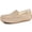 Sand, variant on Litfun Suede Moccasin Slippers for Women Comfy Fuzzy House Slippers Warm Faux Fur Lined House Shoes Indoor Outdoor, Chestnut