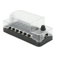 thumbnail image 4 of Bloque de fusibles de circuito de 6 vías, panel de fusibles de cuchilla ATC ATO de 10-32 V con cubierta protectora para coche, RV, yate, barco, 4 of 14