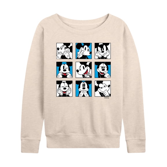 Mickey & Friends - Mickey Grid - Women's Lightweight French Terry Long Sleeve Shirt