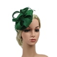 thumbnail image 4 of GTEYOIJN Handmade Women Hair Clip Wedding Casual Fascinator Headpieces Green Headscarf for Women, 4 of 4