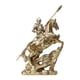 thumbnail image 2 of Estatua de caballero dorado a caballo, accesorio decorativo de escritorio para sala de estar. 20x7x29cm, 2 of 9