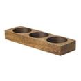 thumbnail image 2 of HomeRoots 416267 Distressed Maple Stain 3 Hole Cheese Mold Candle Holder, Pecan, 2 of 2