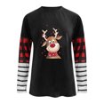 thumbnail image 4 of ICHUANYI Clearance Women Fashion Patchwork Round Neck Christmas Long Sleeves Tops Blouse Pullover Sweatshirt ICHUANYI "ICHUANYI", 4 of 4