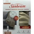 thumbnail image 2 of Sunbeam Nordic Premium Electric Heated Throw Blanket with 4 Heat Settings Controller, 4-Hour Auto Shut-Off, Overheat Protection UL Certified (50" x 60") (Mushroom Beige), 2 of 4