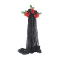 thumbnail image 3 of Diadema con corona de flores para Halloween, estilo gótico, para actuaciones en el escenario y juegos de rol Rojo y negro, 3 of 8