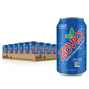 Zevia Zero Calorie Soda, Cola, Naturally Sweetened Soda, (24) 12 Ounce Cans; Cola-flavored Carbonated Soda; Refreshing, Full of Flavor, and Delicious Natural Sweetness with No Sugar