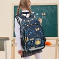 thumbnail image 7 of FORMRS Unisex School Backpack 17" Student Travel Bag with Laptop Compartment, Blue Fireflies Pattern, 7 of 7