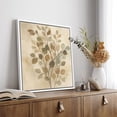thumbnail image 2 of Framed Canvas Print Leaves Wall Art Botanical Decorative for Living Room Bedroom - 24"x24" WHITE, 2 of 8