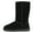 BLACK, variant on DREAM PAIRS Womens Faux fur Mid Calf Sheepskin Insole Winter Ankle Snow Boots US SHORTY_HIGH BLACK Size 6