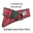 thumbnail image 2 of Prolriy Corset Belts for Women, Women's Fashion Vintage Wide Waist Belt Elastic Stretch Belts with Interlock Buckle Womens Belt Red, 2 of 8