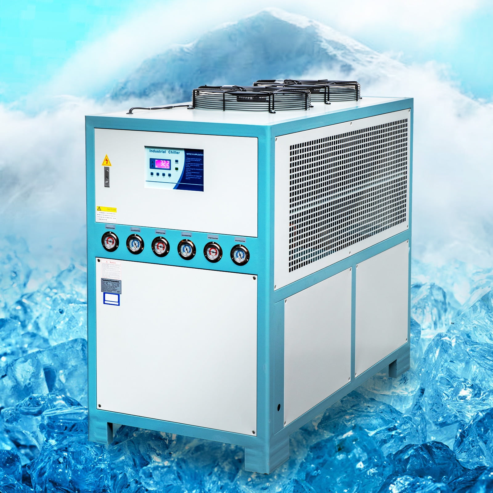 VEVOR Water Chiller 15Ton Capacity,Industrial Chiller 15Hp, AirCooled
