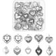thumbnail image 1 of 50 dijes de corazón en 10 estilos diferentes, dijes de corazón plateados, dijes de corazón estilo tibetano para el Día de San Valentín., 1 of 6