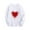 White, variant on Graphic Tees for Boys Heart Print Long Sleeve Crewneck Pullover Casual Top for Holiday White 12 Years