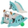 thumbnail image 5 of 4-in-1 Kids Slide Rocking Horse Toy with Basketball Hoop, Portable Convertible Playset for Toddlers and Children Ages 1-6, Safe Indoor Outdoor Slide and Rocker, 5 of 8
