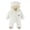 White, variant on mgoYE Baby Newborn Baby Bear Outfit With Fold-Over Mittens Footies Thin Fleece Romper Hooded Jumpsuit Winter Coat Girls Boys(Coffee,3-6 Months)