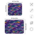 thumbnail image 4 of Yayeee Dish Drying Mat for Kitchen Counter 16"x18" Microfiber Absorbent Pad, Purple Waves Pattern, 4 of 7