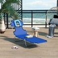 thumbnail image 2 of Outsunny Chaise Longue d'Extérieur, Chaise Longue Pliante Réglable avec Ouverture pour le Visage, Chaise de Bronzage Lit Bain de Soleil Inclinable, Bleu, 2 of 10