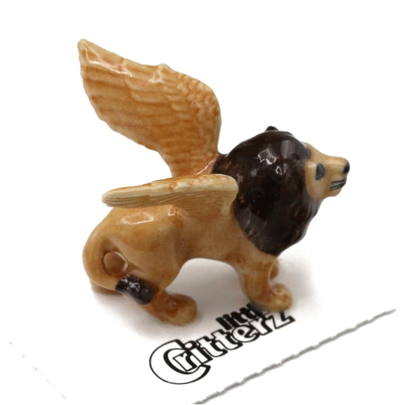 Fantasy Winged Lion "Griffin" - miniature porcelain figurine