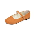 thumbnail image 2 of BRGZLK Womens Chelsea Shoes Fashionable Casual Flat Bottomed Pointed Shoes Plus Size Solid Color Cute Patent Leather Slip On Evening Dress Work Shoes Orange 8.5, 2 of 5