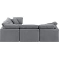 thumbnail image 4 of Meridian Furniture Indulge 123.5" Velvet L-Shaped Modular Sectional in Gray, 4 of 10