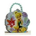 thumbnail image 3 of Tinkerbell Tin Box Carry All Flower Shaped Unisex Child Tote Purse Handbag Purple., 3 of 5