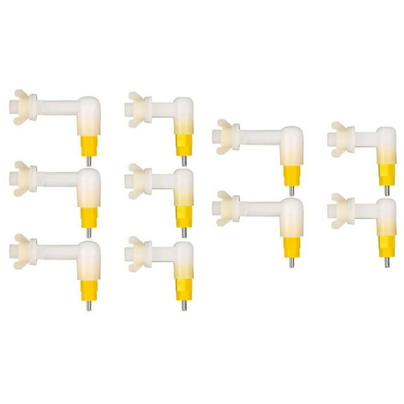 10 Pcs Chicken Chick Water Nipple Drinkers Automatic Drinking Fountain Leak-Proof Spring Type Easy Installation