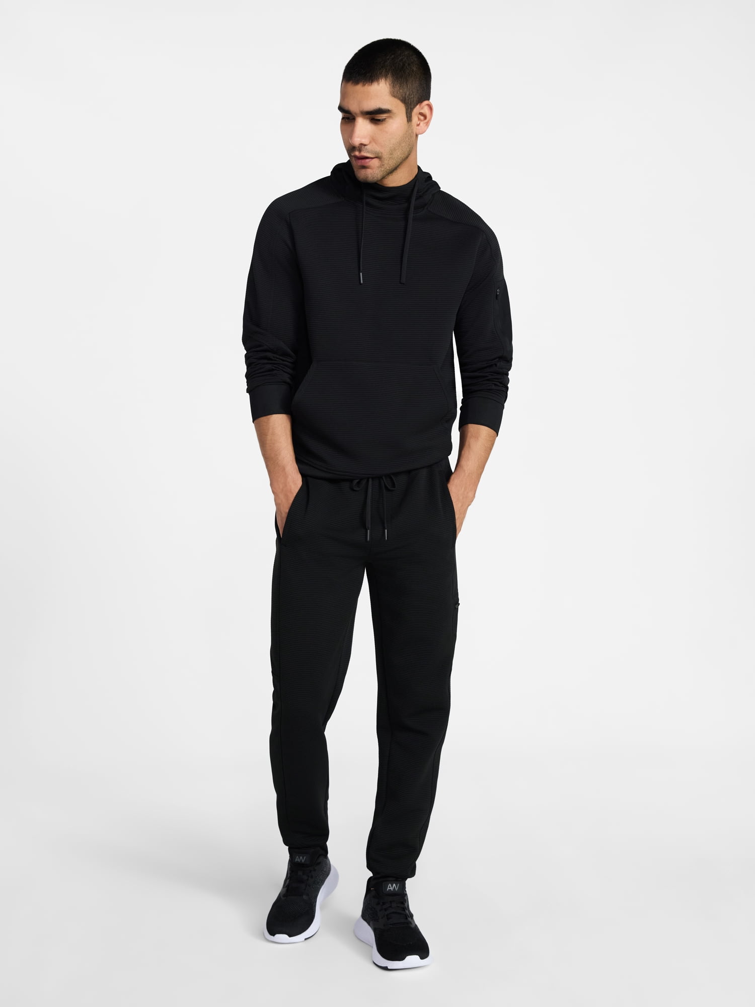 Athletic Works Men's and Big Men's Mix Media Hoodie, Sizes S-5XL