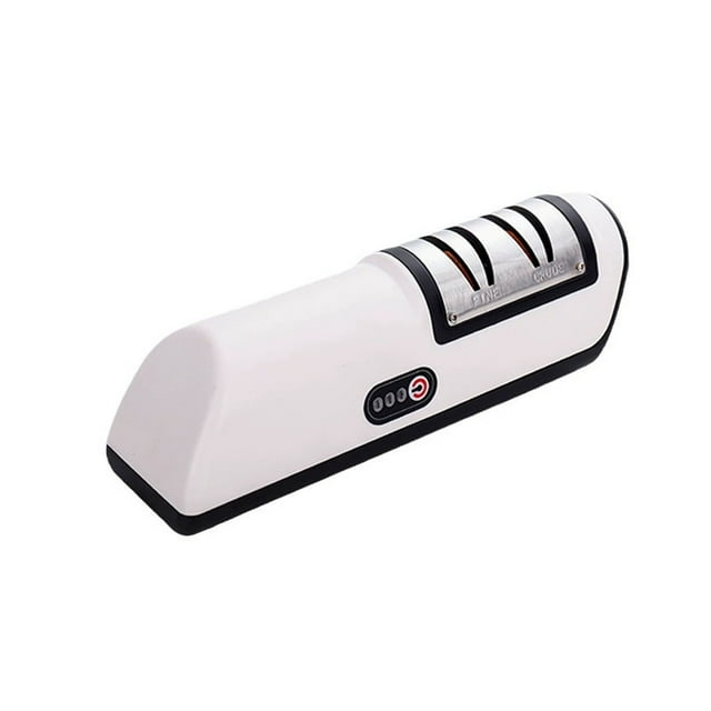 USB-Rechargeable Electric Knife Sharpener for Home Kitchen - 2-Stage Automatic Sharpening & Polishing Tool with Non-Slip Base, Suitable for Chef Knives, Fruit Knives & More, Compact ABS+Alloy Design