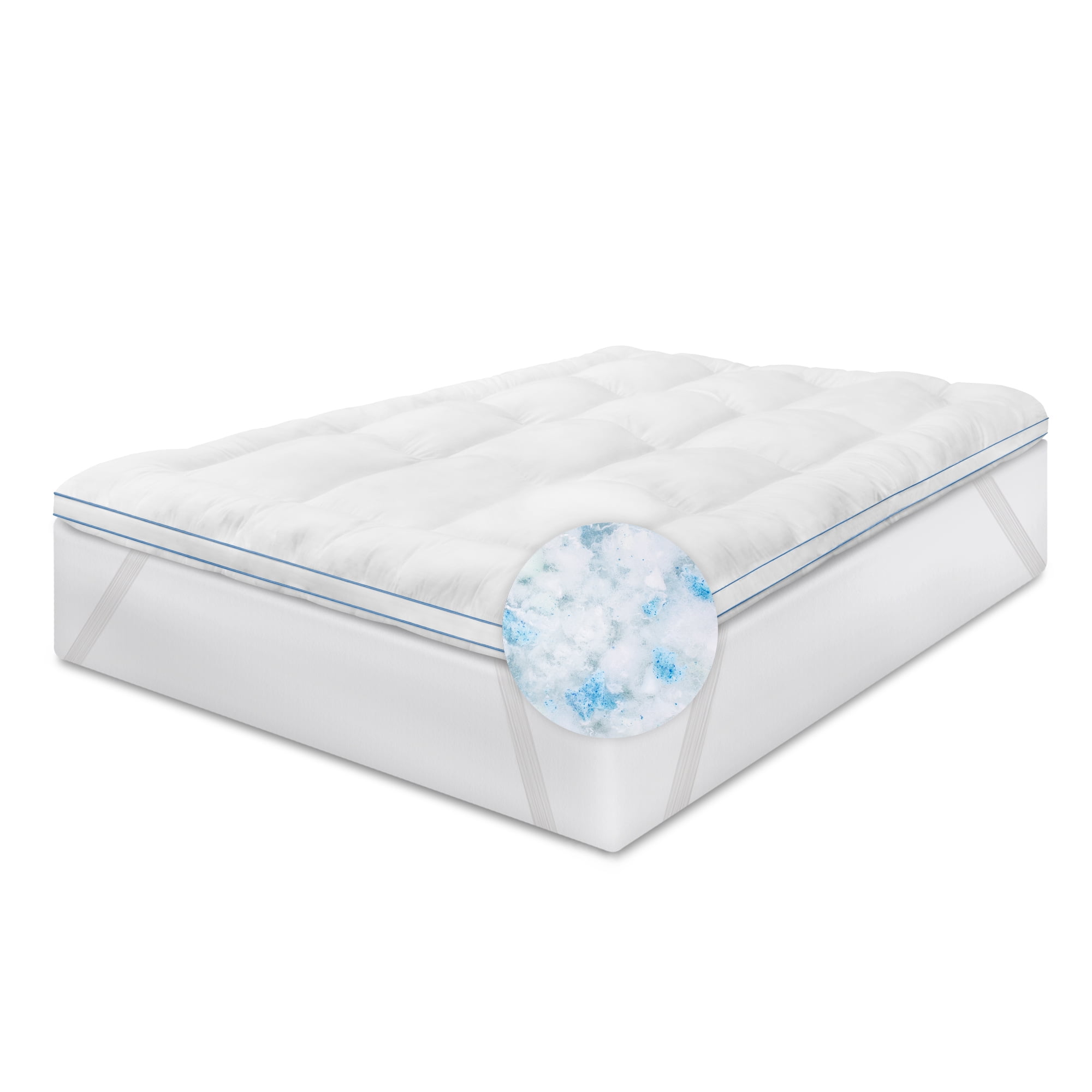 BioPEDIC Memory Plus Deluxe 3" Memory Foam and Fiber Queen ...